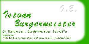 istvan burgermeister business card